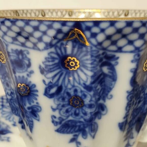 Lomonosov Teacup and Saucer Blue Russia - Picture 2 of 8